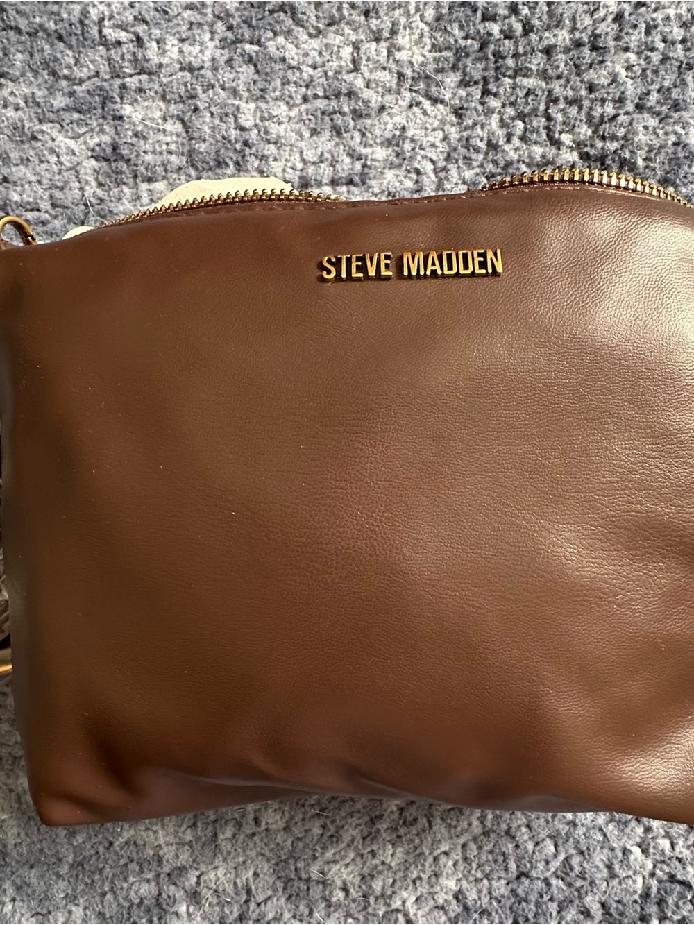 Steve Madden Brown Vegan Leather Crossbody Bag